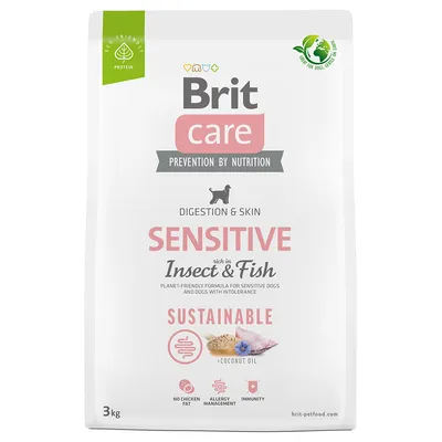 Brit Care Dog Sustainable Sensitive Vis & Insecten - Dubbelpak: 2 x 3 kg