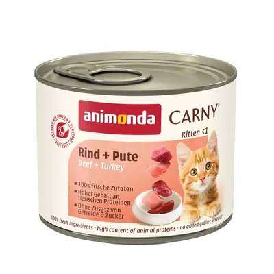 animonda Carny Kitten 12 x 200 g - Hovězí a krůtí