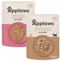 Sparpaket Applaws Cat Natural in Brühe 48 x 70 g - Mixpaket Huhn & Thunfisch (2 Sorten)