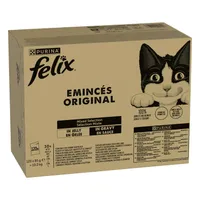 Pachet Jumbo Felix Classic Pliculețe 120 x 85 g - Mix de Carne și pește (4 sortimente)