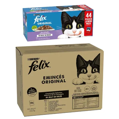 Felix ("So gut...") kapsičky 120 x 85 g + 44 x 85 g smíšené balení zdarma - Classic Pouches hovězí a kuřecí 120 x 85 g + Original Mix v želé 44 kapsiček Smíšené balení (losos, tuňák, hovězí, kuřecí) (44 x 85 g) Felix ("So gut...") kapsičky 120 x 85 g + 44 x 85 g smíšené balení zdarma - Classic Pouches hovězí a kuřecí 120 x 85 g + Original Mix v želé 44 kapsiček Smíšené balení (losos, tuňák, hovězí, kuřecí) (44 x 85 g)