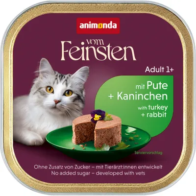 animonda vom Feinsten Adult 32 x 100 г - пуешко и заешко animonda vom Feinsten Adult 32 x 100 г - пуешко и заешко
