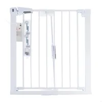 Barrière blanche TIAKI avec extension 7 cm pour chien - hauteur : 76 cm, largeur : de 75 à 82 cm
