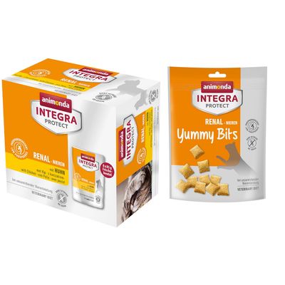 Animonda Integra Protect Renal mit Huhn, phosphorreduziert, ohne Getreide. 8 x 85 g Frischebeutel. Bei unzureichender Nierenleistung. Veterinary Diet.