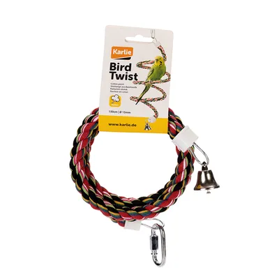 Jouet pour oiseaux spirale en corde - taille M : environ L 70 cm, corde 24 mm de diamètre