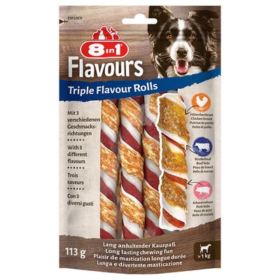 8in1 Triple Flavour Rolls tyggepind 3 Stk