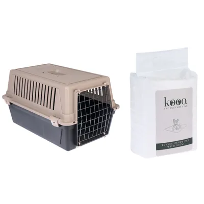 TIAKI Transportbox Luna - Spaar set: TIAKI transportbox Luna met kooa reis puppy onderlegger met geur