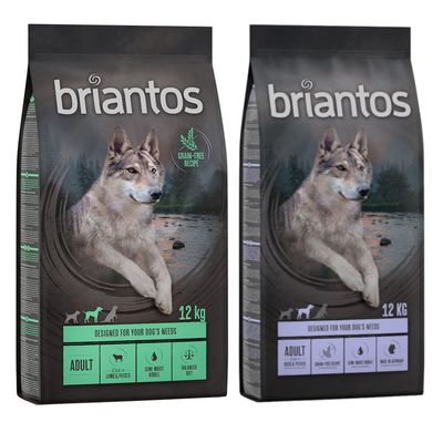 Briantos Adult Duck & Potato, 12 kg. Getreidefreie Rezeptur, halbfeuchtes Trockenfutter, hergestellt in Deutschland. Designed for your dog's needs.