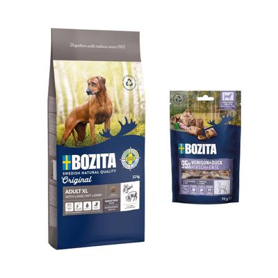 Bozita Original Adult XL mit Lamm, 12 kg. Weizenfrei, 22% Protein, 11% Fett. Made in Sweden. Für große Hunde geeignet.