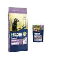 12 kg Bozita Original + 2 x 70 g Meaty Bites mit Hirsch & Ente gratis! - Senior & Vital mit Huhn - Weizenfrei