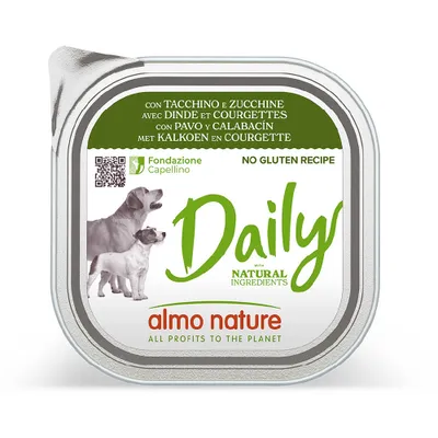 Almo Nature Daily 9 x 300 g - Curcan și dovlecel