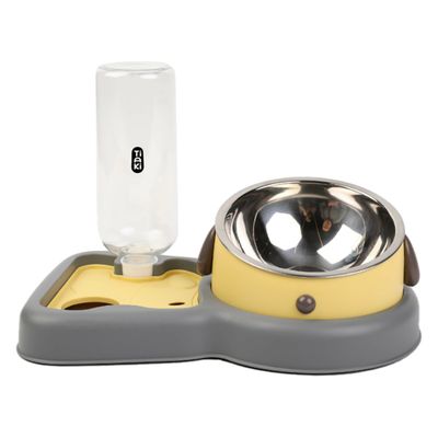 TIAKI Futter- und Wasserspender 2-in-1 200 ml Futterschale + 500 ml Flasche