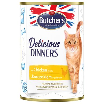 Megapakiet Butcher's Delicious Dinners, 48 x 400 g Z kurczakiem