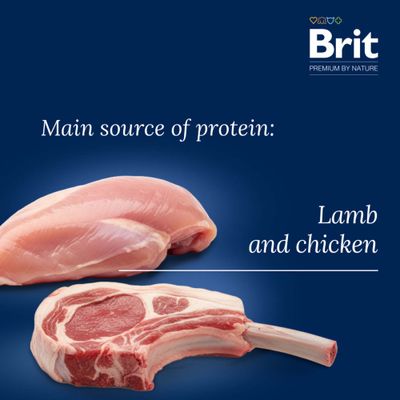 Brit Premium Sausage, 95% Chicken & Lamb, Natural source of Collagen & Omega-3, frei von Soja, GVO und Konservierungsstoffen, 12x800g
