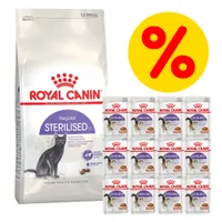 Zestaw Royal Canin, sucha + mokra karma - Indoor +7