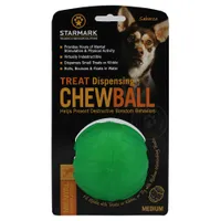 Starmark Treat Dispensing Chew Ball - jouet pour chien - M: ca. Ø 7 cm