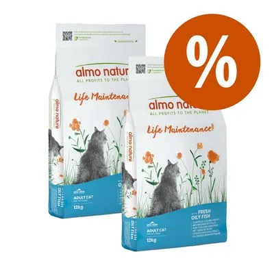 Voordeelpakket Almo Nature Functional 2 x Grote Zak - Holistic Kitten: Kip & Rijst (2 x 12 kg)