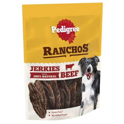 Pedigree Adult Ranchos Jerkies Dog Chew Treat Beef Flavour - 70g