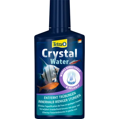 Tetra Crystal Water. Removes cloudiness within a few hours. Works effectively & reliably. Made in Germany.