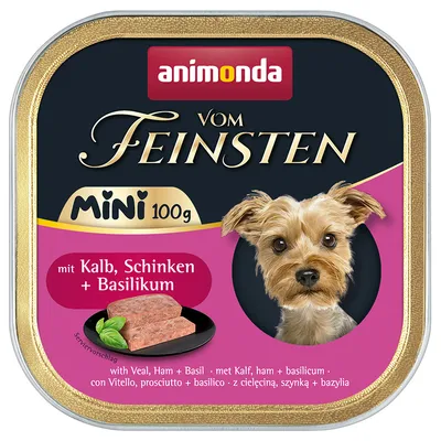 animonda vom Feinsten Adult Mini Saver Pack 64 x 100g - Veal, Ham & Basil
