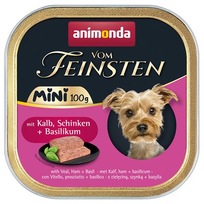 animonda vom Feinsten Adult Mini Saver Pack 64 x 100g Veal, Ham & Basil