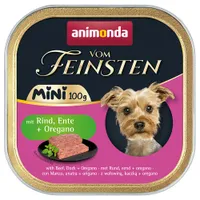animonda vom Feinsten Adult Mini 64 x 100 g - Pack Ahorro - con vacuno, pato y orégano