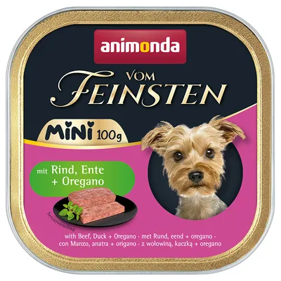 animonda vom Feinsten Adult Mini Saver Pack 64 x 100g - Beef, Duck & Oregano