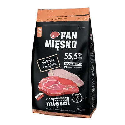 Pan Mięsko Medium Kalv med kalkun - Sparpaket: 2 x 9 kg