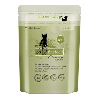 catz finefood 24 × 300 g - výhodné balení - losos a drůbeží