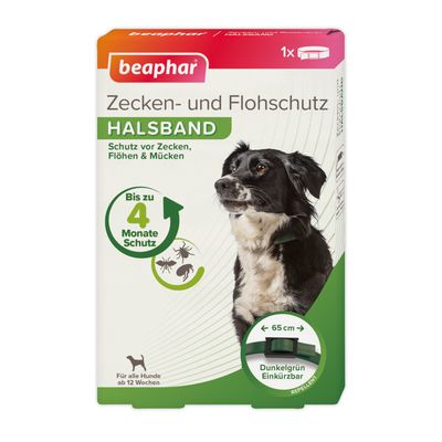 beaphar Zecken- & Flohschutz-Halsband für Hunde Sparpaket: 2 x ca. 65 cm Halsumfang