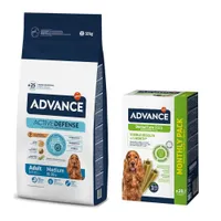 Advance Trockenfutter + passender Snack gratis! - Medium Adult 18 kg + Dental Care Stick Medium/Maxi 720 g