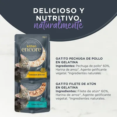 Encore Kitten Jelly Pouch 5 x 50 g - Selección deliciosa (2 variedades)