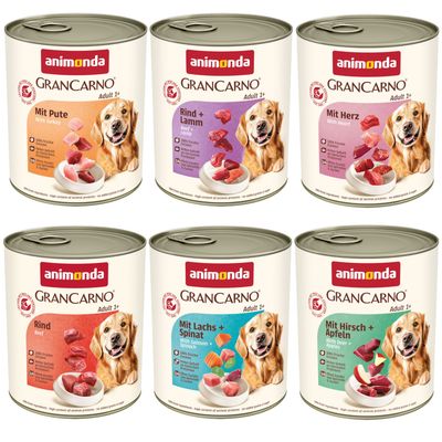 animonda GranCarno Original Adult 6 x 800 g Mixpaket 1 (6 Sorten)