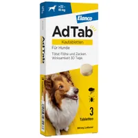 AdTab Kautabletten für sehr große Hunde, von 22 bis 45 kg - 3 Tabletten