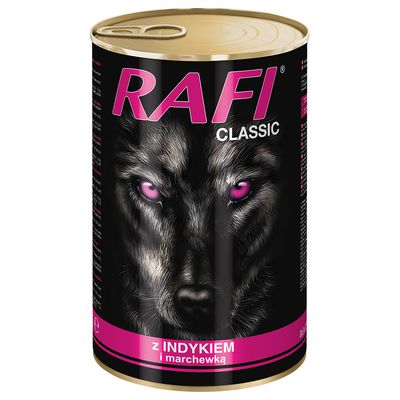 Rafi Dog 12 × 1 240 g - výhodné balení krůtí