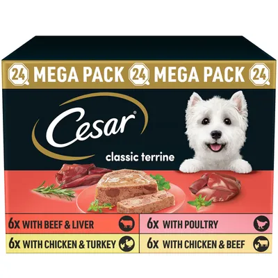 Cesar Classic Terrine Mixed Pack - 24 x 150g