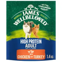 James Wellbeloved Adult Cat Hypoallergenic High Protein - Chicken & Turkey - 1.4kg