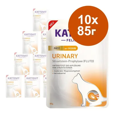Kattovit Urinary пастет в паучове 10 x 85 г - с пилешко