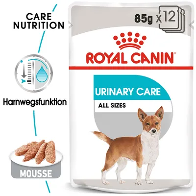 Royal Canin Urinary Care για όλες τις μεγέθη, 85g x 12. Υποστηρίζει τη λειτουργία του ουροποιητικού. Υφή μους. Care Nutrition.