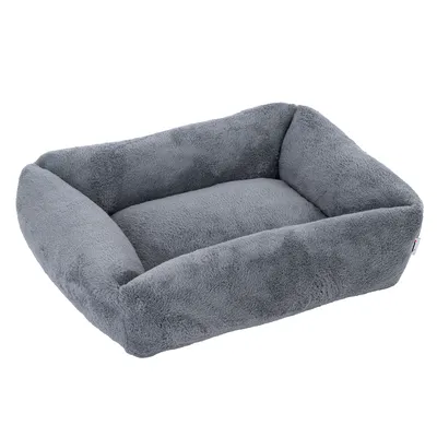 TIAKI hundeseng Lazy Bear, mørkegrå - Størrelse M: L 70 x B 55 x H 20 cm