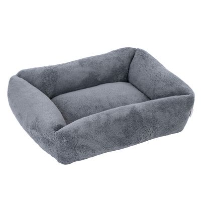 TIAKI Hundebett Lazy Bear Größe M: L 70 x B 55 x H 20 cm, dunkelgrau