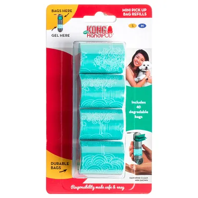 KONG HandiPOD Mini Poepzakjes - 4 rollen van 10 zakjes