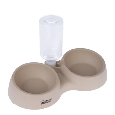 Modern Living Kandy Double Bowl - 2 x 400ml, 35 x 17 x 7cm (L x W x H)