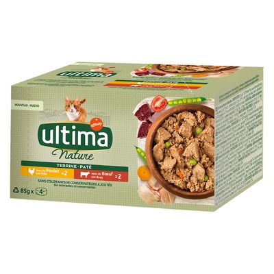 Ultima Nature Paté til katte 40 x 85 g Kylling og oksekød