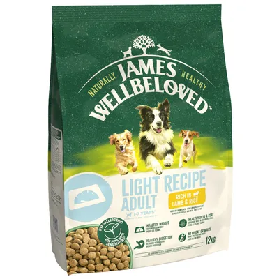 James Wellbeloved Adult Dog Light Hypoallergenic Lamb & Rice - 12kg James Wellbeloved Adult Dog Light Hypoallergenic Lamb & Rice - 12kg