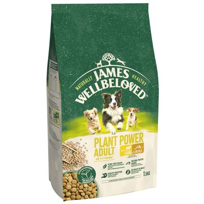 James Wellbeloved Adult Dog Hypoallergenic Plant Power Lamb & Lentils 1.5kg