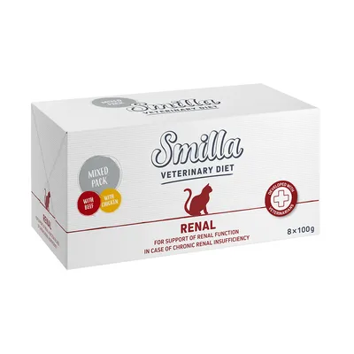 Smilla Veterinary Diet 24 x 100 g - Pack económico misto - Renal: frango + vaca