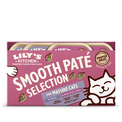 Lily's Kitchen Smooth Paté Selection Mature 8 x 85 g pour chat - lot mixte (2 variétés) Lily's Kitchen Smooth Paté Selection Mature 8 x 85 g pour chat - lot mixte (2 variétés)