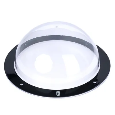 Dôme transparent en plastique avec base noire et logo Trixie visible, 4 trous de fixation sur la base. Aucun autre texte ou accessoire visible.
