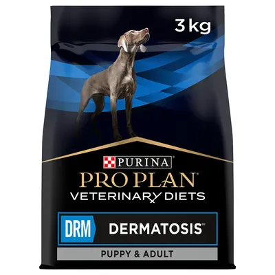Purina Pro Plan Veterinary Diets DRM Dermatosis für Welpen und Erwachsene, 3 kg.